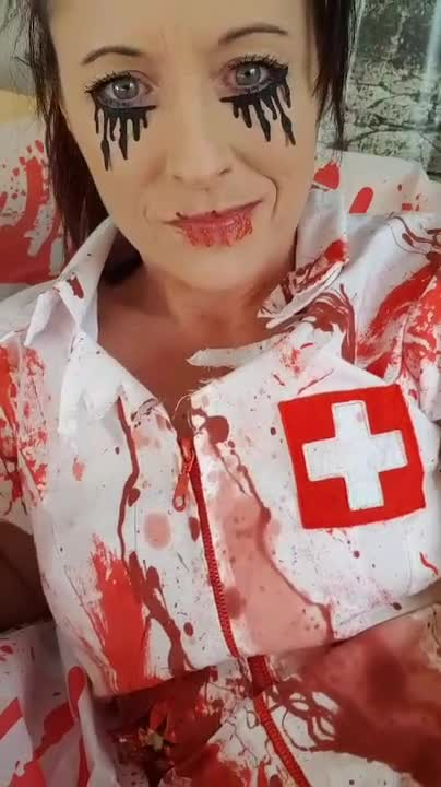 Pic #1Halloween Dress Up - Brunette, Masturbation, Toys, Bush Or Hairy, Amateur, Costume, Women Using Dildos